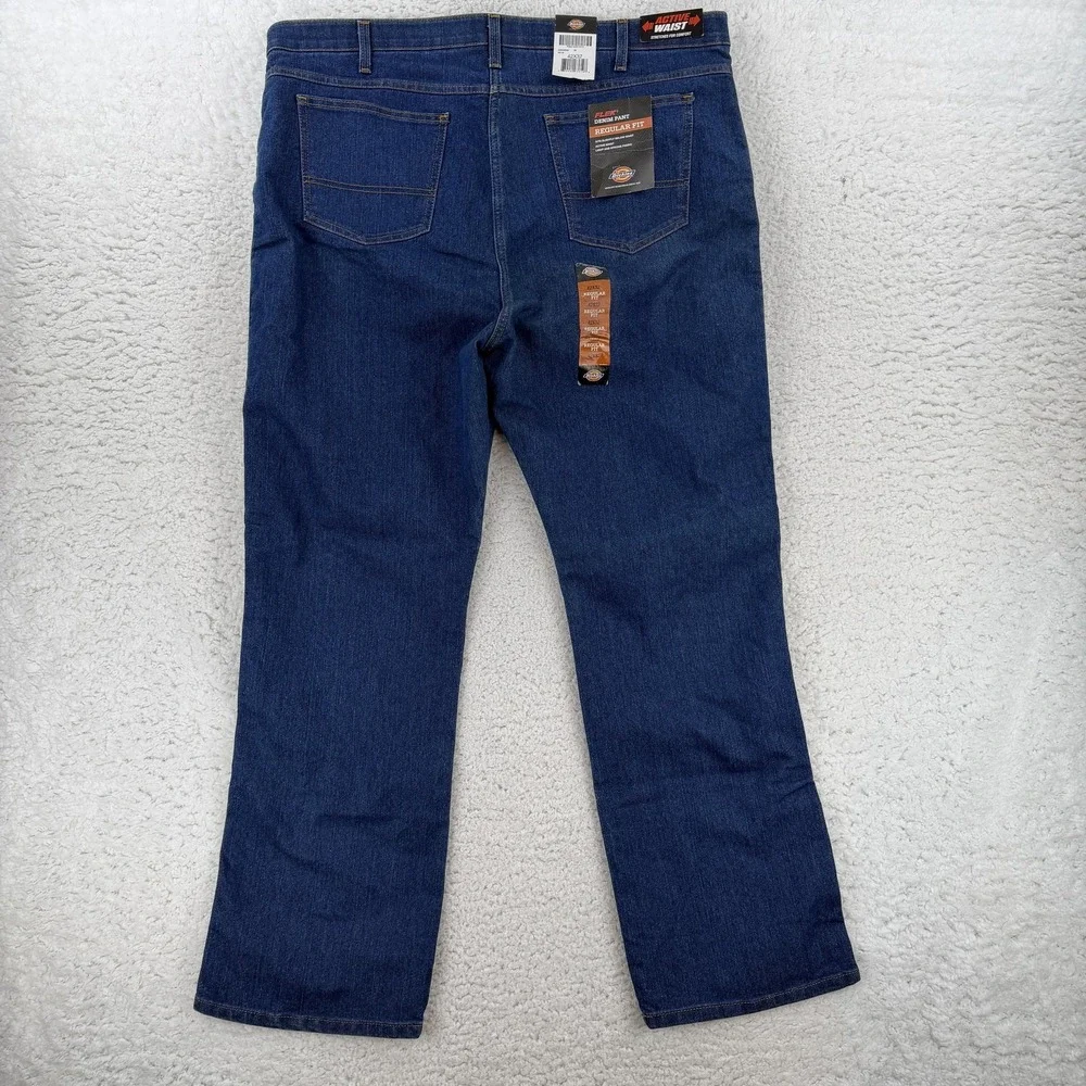 Dickies FLEX Jeans Mens 42x32 Blue Regular Fit Stretch Denim DD800RNB NWT